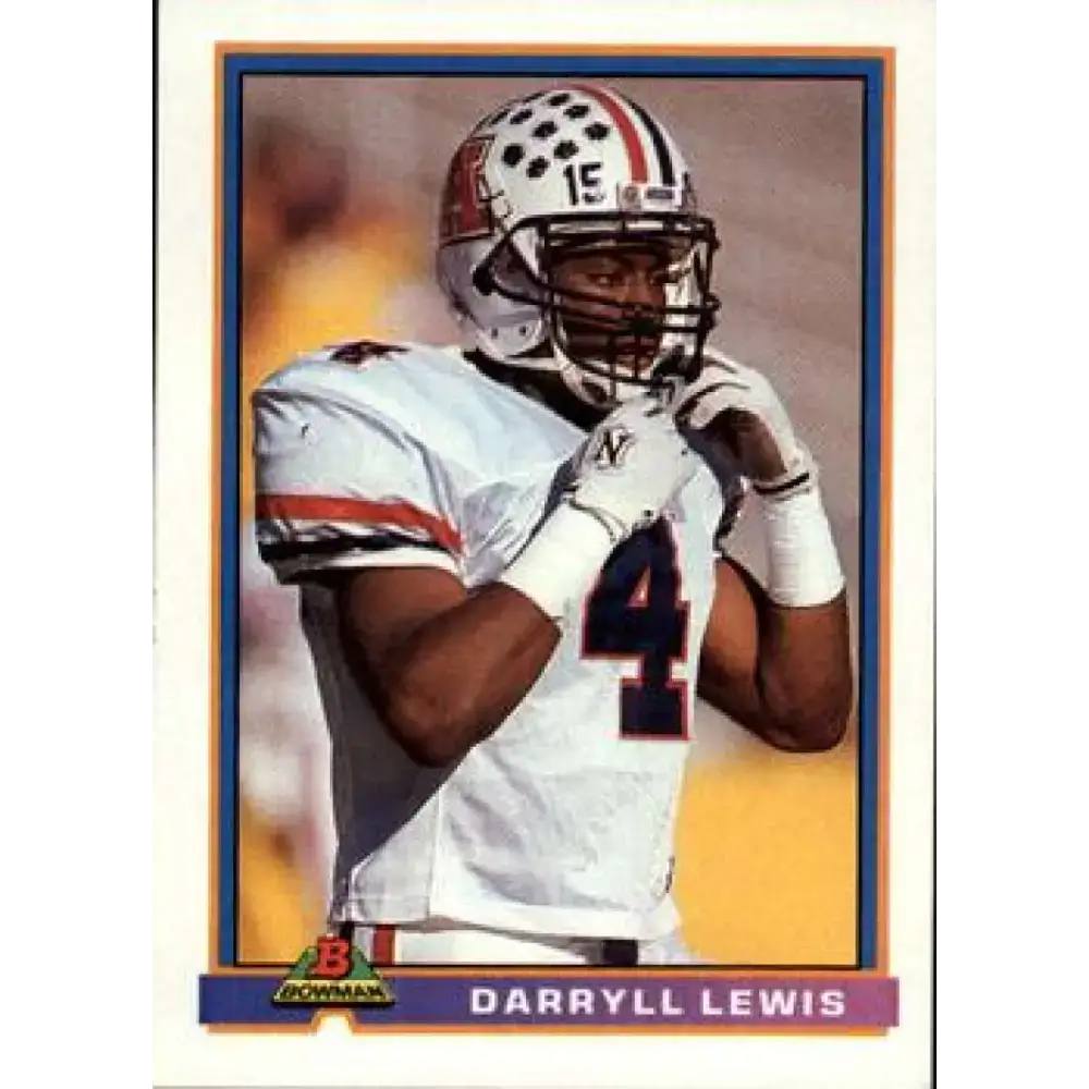 1991 Bowman #197 Darryll Lewis NM-MT RC Rookie Houston Oilers Football Card - Football Card Single
