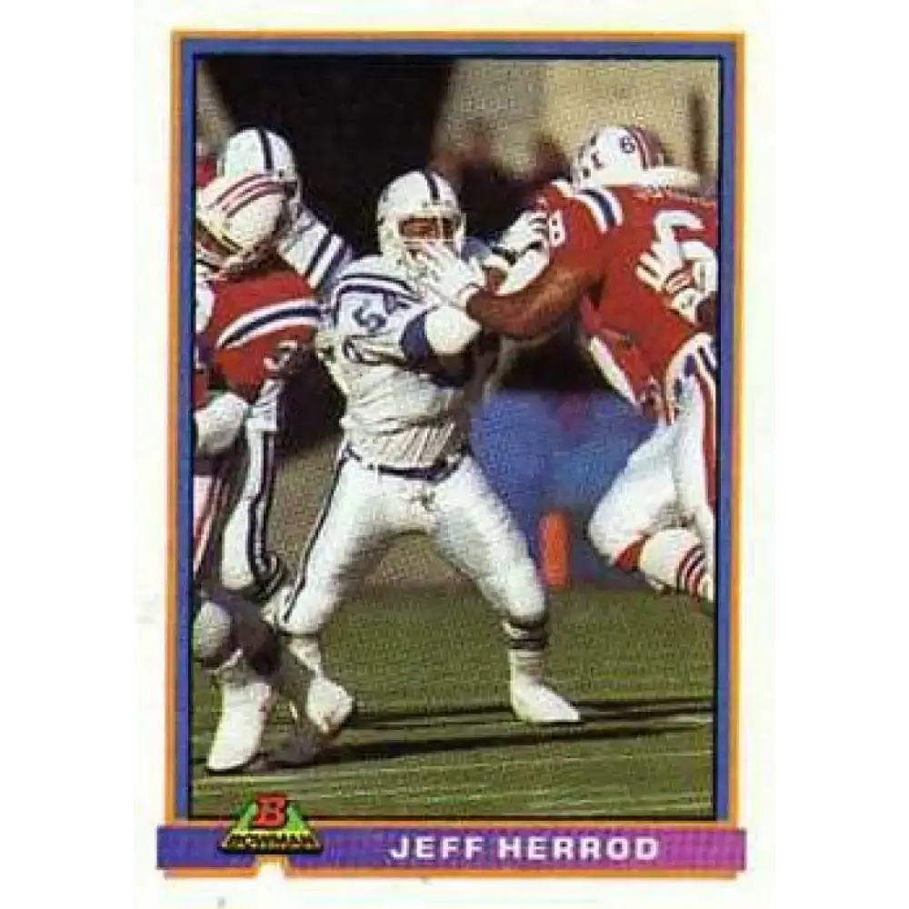1991 Bowman #203 Jeff Herrod NM-MT Indianapolis Colts Football Card - Football Card Single