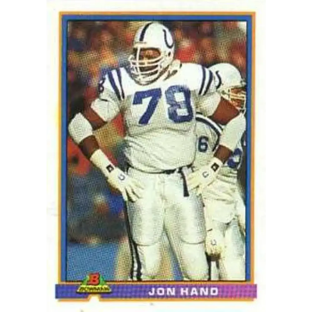 1991 Bowman #205 Jon Hand NM-MT Indianapolis Colts Football Card