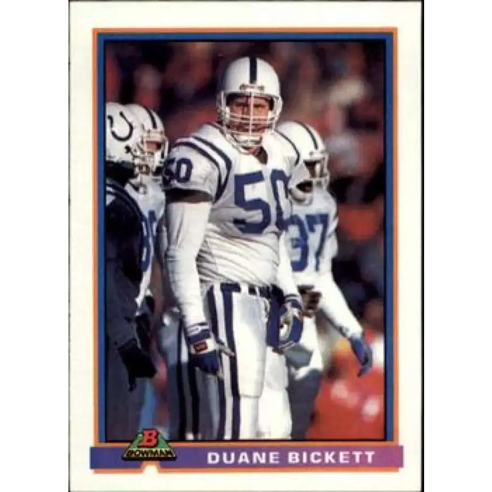 1991 Bowman #207 Duane Bickett NM-MT Indianapolis Colts Football Card - Football Card Single
