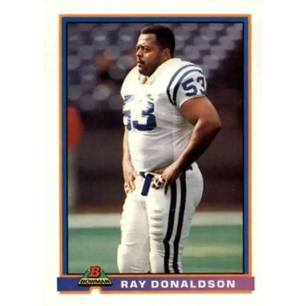 1991 Bowman #210 Ray Donaldson NM-MT Indianapolis Colts Football Card - Football Card Single