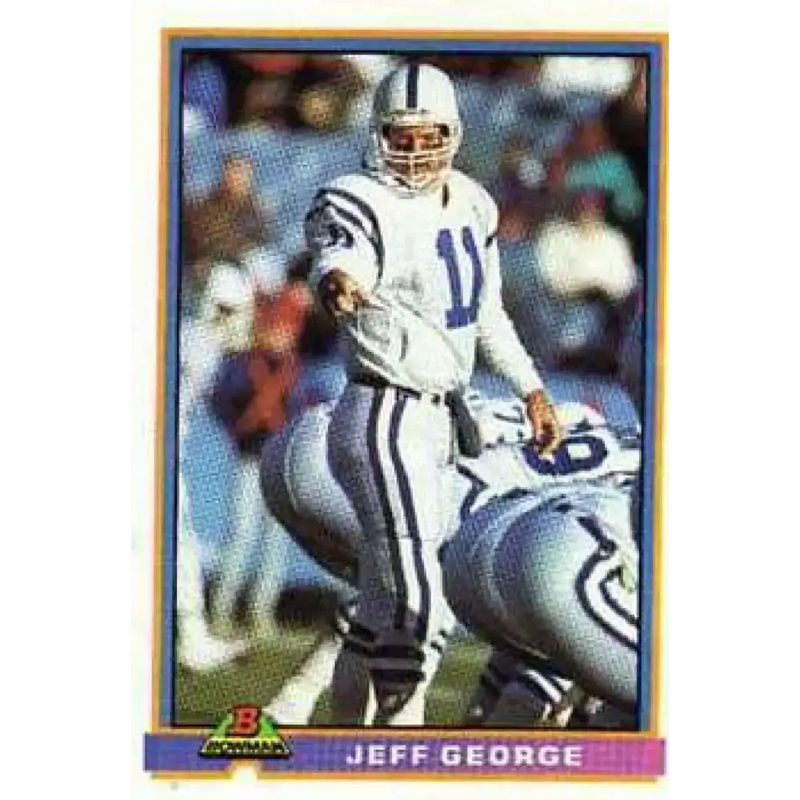 1991 Bowman #212 Jeff George NM-MT Indianapolis Colts Football Card - Football Card Single
