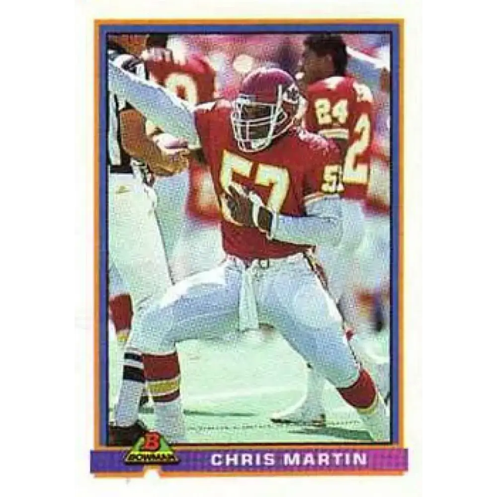 1991 Bowman #216 Chris Martin NM-MT Kansas City Chiefs Football Card