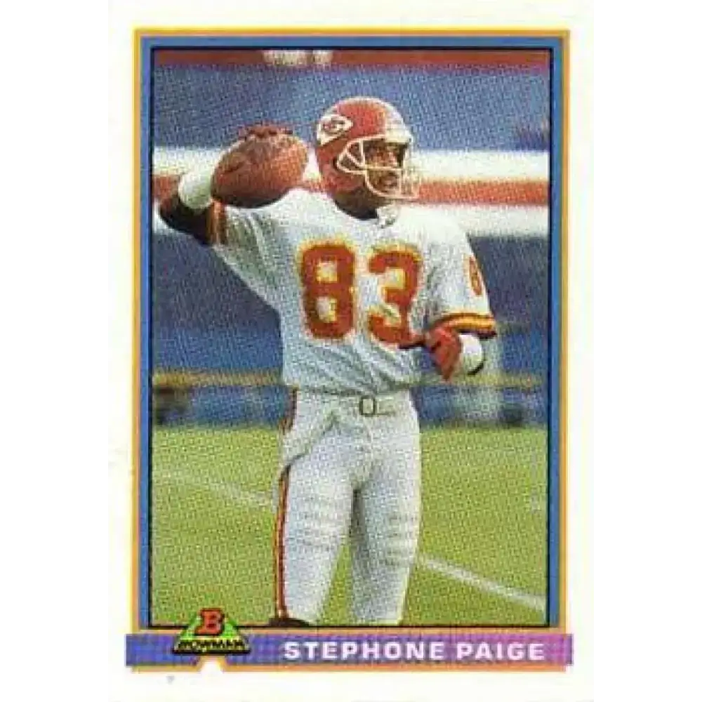 1991 Bowman #218 Stephone Paige NM-MT Kansas City Chiefs Football Card