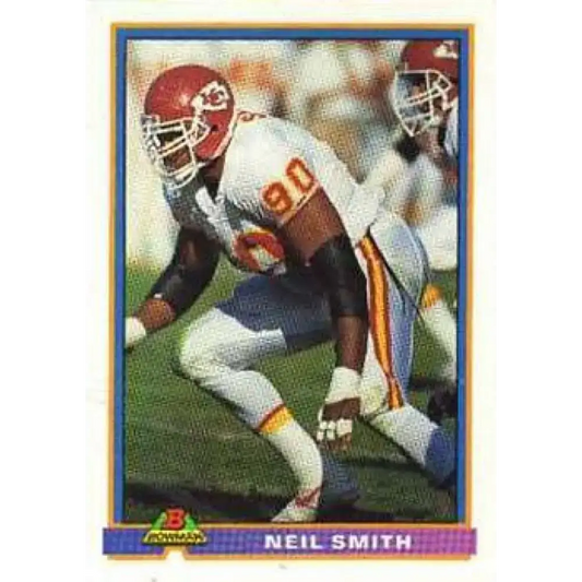 1991 Bowman #224 Neil Smith NM-MT Kansas City Chiefs Football Card