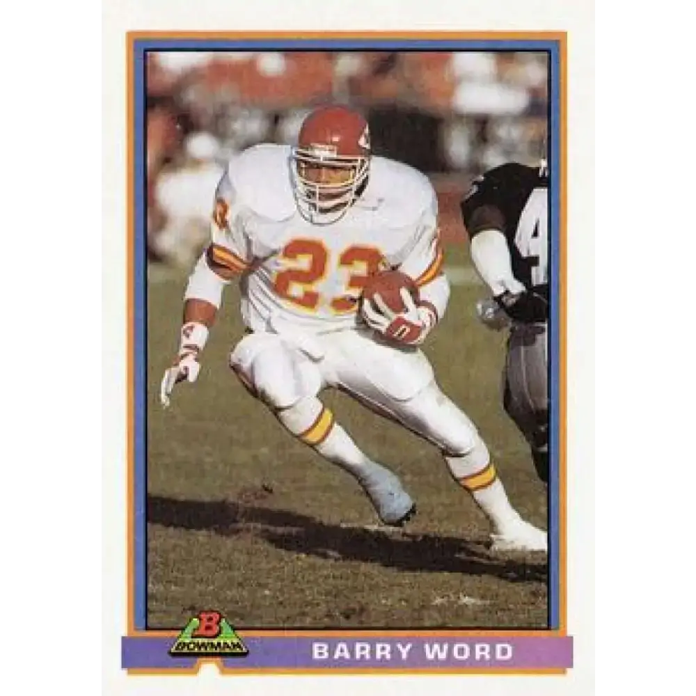 1991 Bowman #225 Barry Word NM-MT Kansas City Chiefs Football Card - Football Card Single