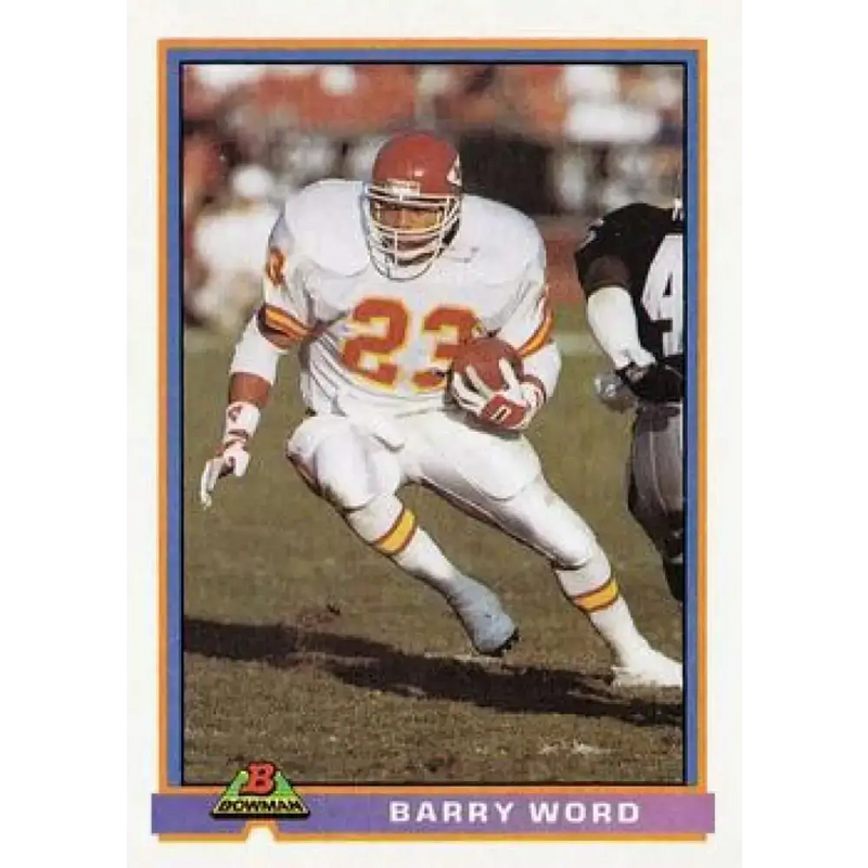 1991 Bowman #225 Barry Word NM-MT Kansas City Chiefs Football Card - Football Card Single