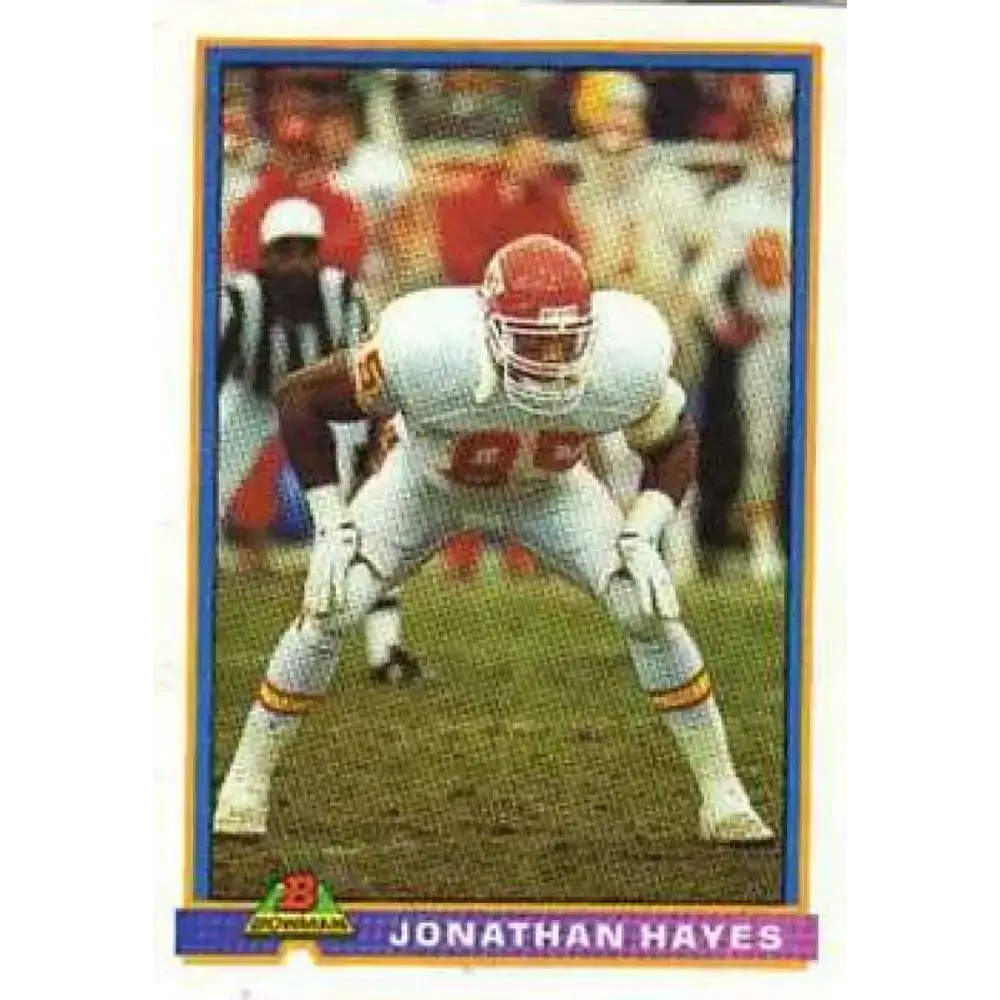 1991 Bowman #228 Jonathan Hayes NM-MT Kansas City Chiefs Football Card - Football Card Single