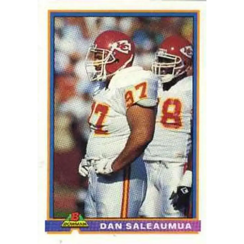 1991 Bowman #232 Dan Saleaumua NM-MT Kansas City Chiefs Football Card