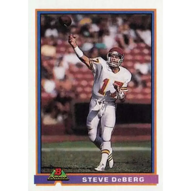 1991 Bowman #233 Steve DeBerg NM-MT Kansas City Chiefs Football Card - Football Card Single