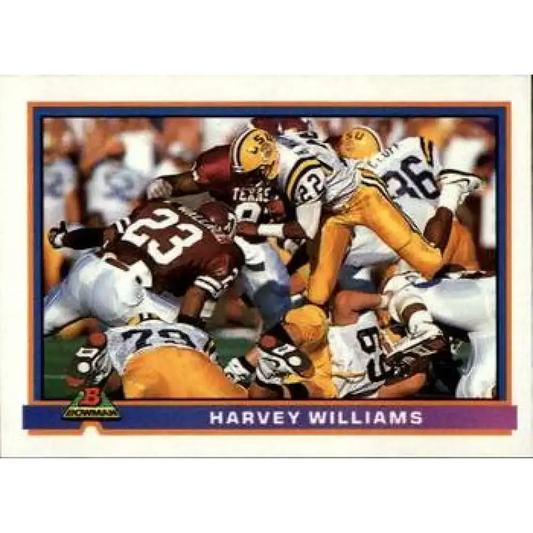 1991 Bowman #234 Harvey Williams NM-MT RC Rookie Kansas City Chiefs Football Card