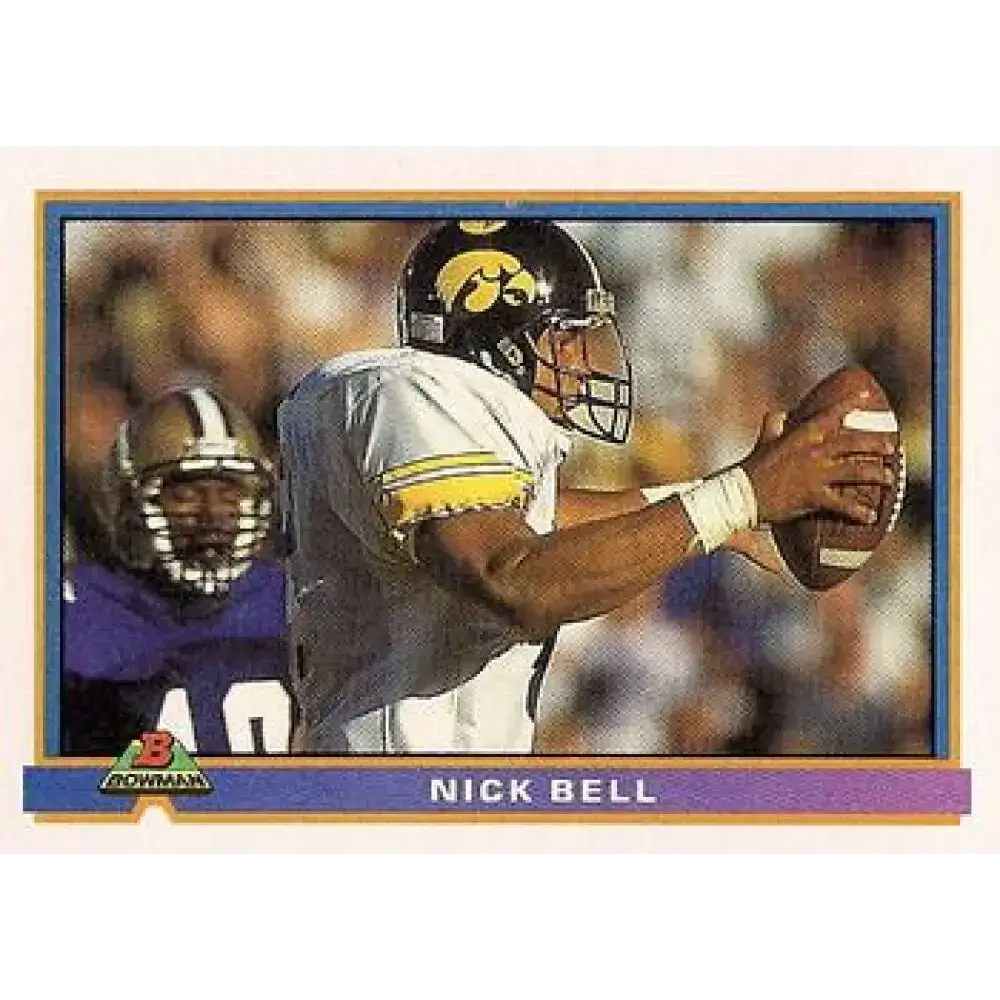 1991 Bowman #235 Nick Bell NM-MT RC Rookie Los Angeles Raiders Football Card - Football Card Single
