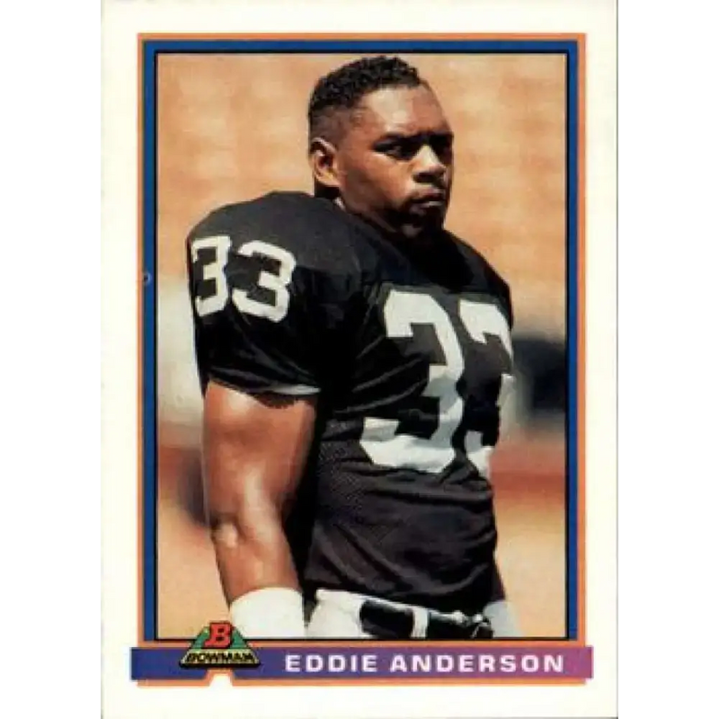1991 Bowman #239 Eddie Anderson NM-MT Los Angeles Raiders Football Card - Football Card Single