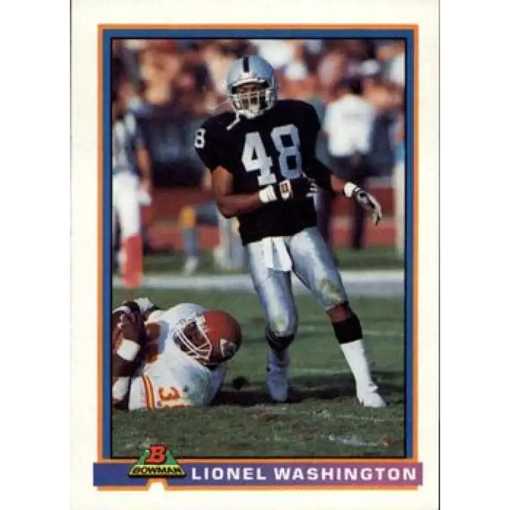 1991 Bowman #241 Lionel Washington NM-MT Los Angeles Raiders Football Card - Football Card Single