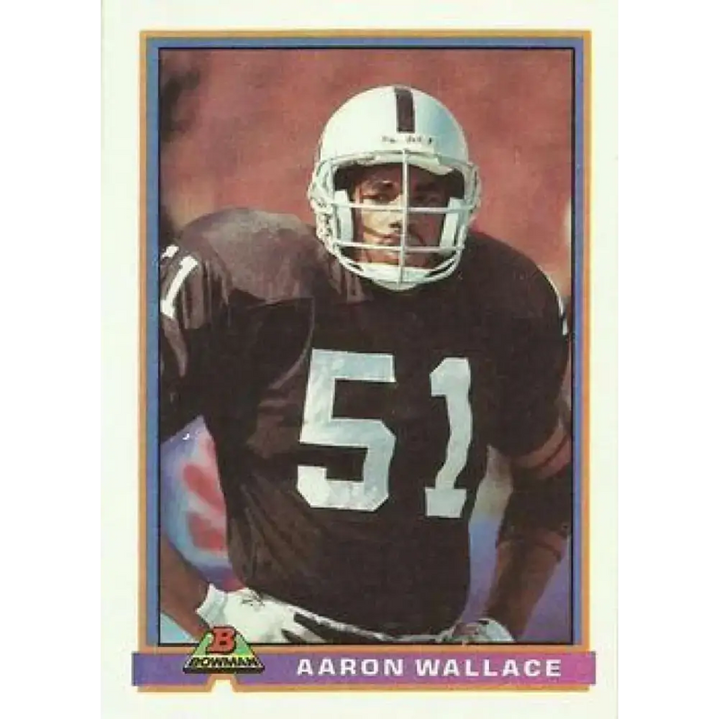 1991 Bowman #246 Aaron Wallace NM-MT Los Angeles Raiders Football Card - Football Card Single