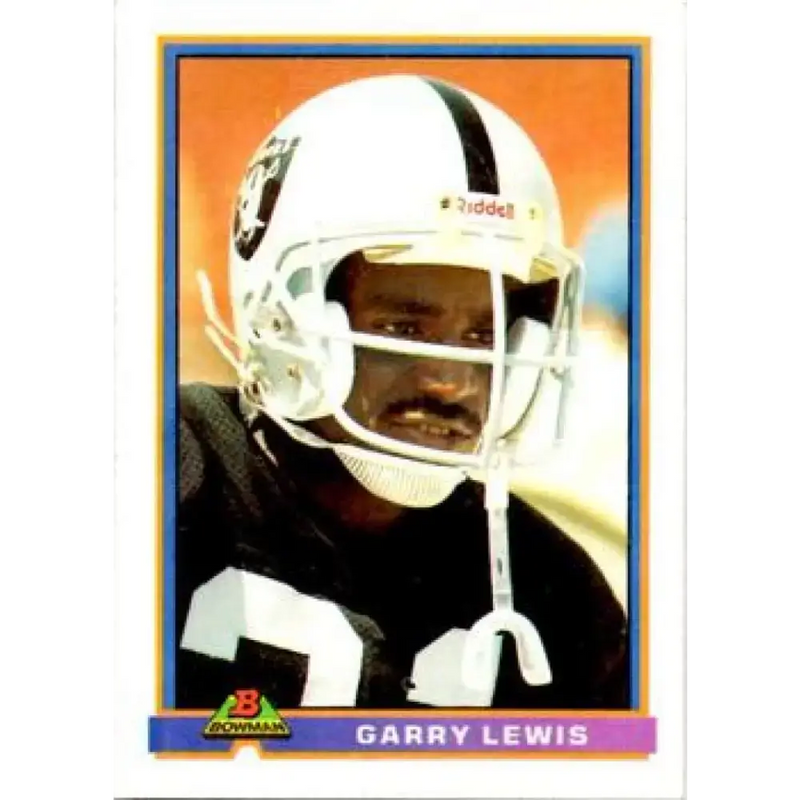 1991 Bowman #247 Garry Lewis NM-MT Los Angeles Raiders Football Card - Football Card Single