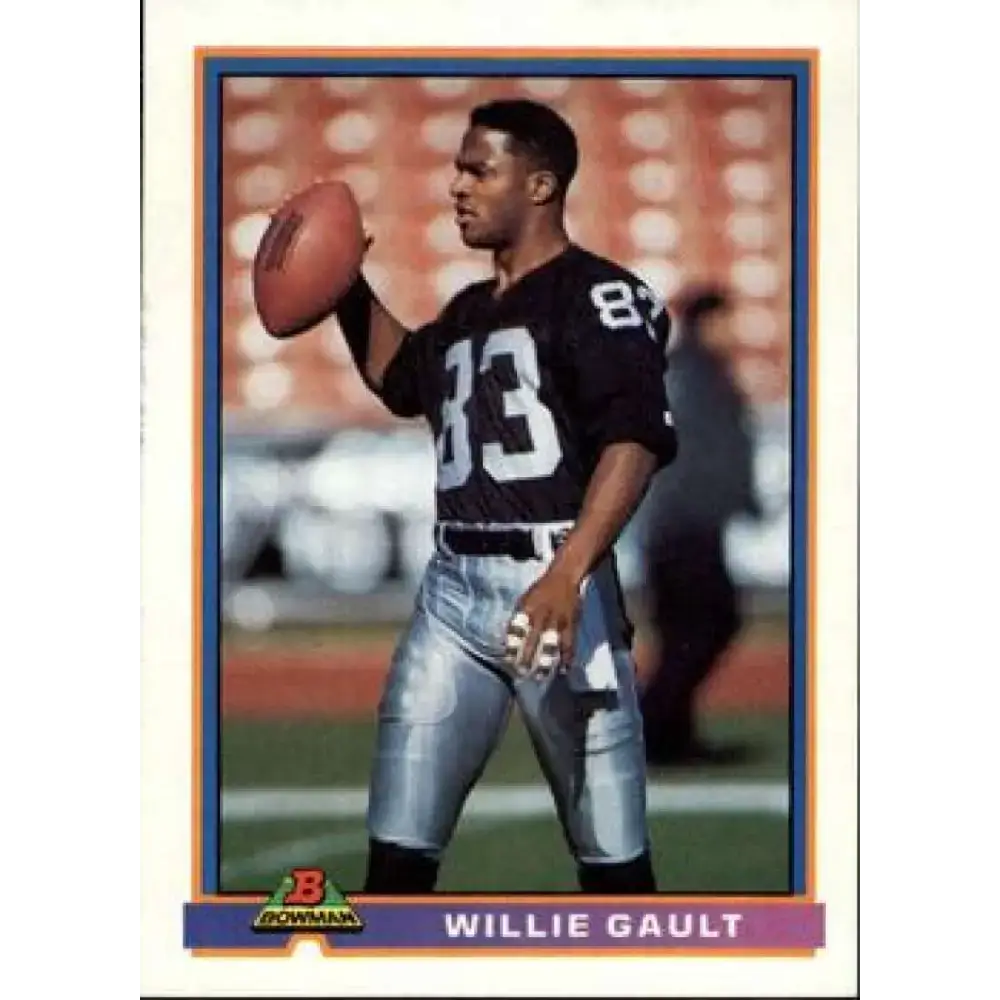 1991 Bowman #249 Willie Gault NM-MT Los Angeles Raiders Football Card - Football Card Single