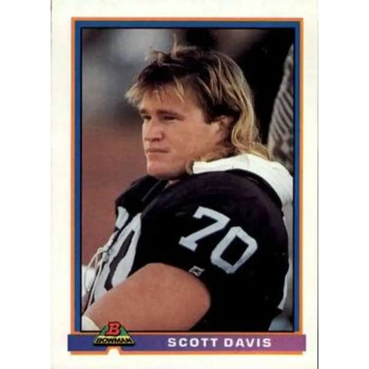 1991 Bowman #250 Scott Davis NM-MT Los Angeles Raiders Football Card - Football Card Single