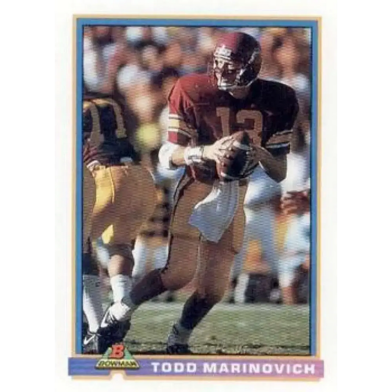 1991 Bowman #253 Todd Marinovich NM-MT RC Rookie Los Angeles Raiders Football Card - Football Card Single