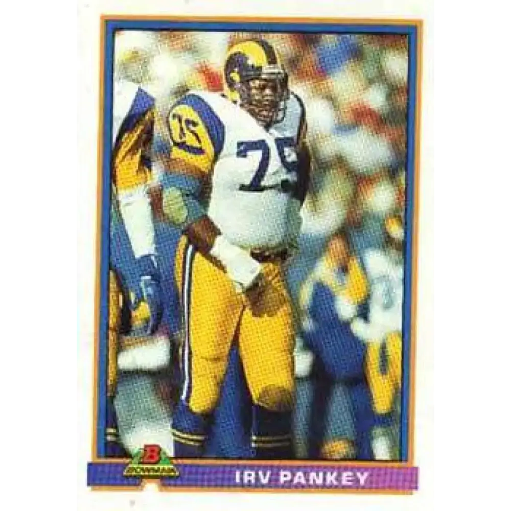 1991 Bowman #254 Irv Pankey NM-MT Los Angeles Rams Football Card - Football Card Single