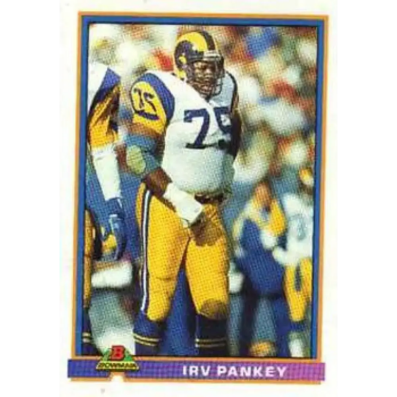 1991 Bowman #254 Irv Pankey NM-MT Los Angeles Rams Football Card - Football Card Single