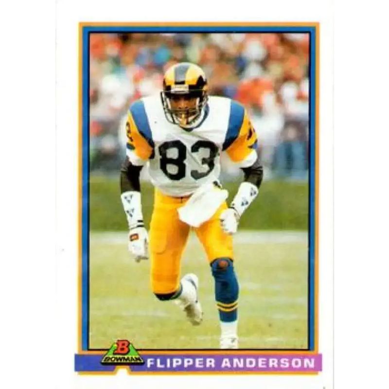 1991 Bowman #255 Flipper Anderson NM-MT Los Angeles Rams Football Card - Football Card Single