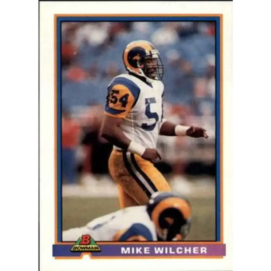 1991 Bowman #258 Mike Wilcher NM-MT Los Angeles Rams Football Card