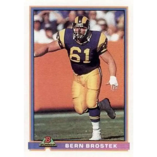 1991 Bowman #259 Bern Brostek NM-MT Los Angeles Rams Football Card