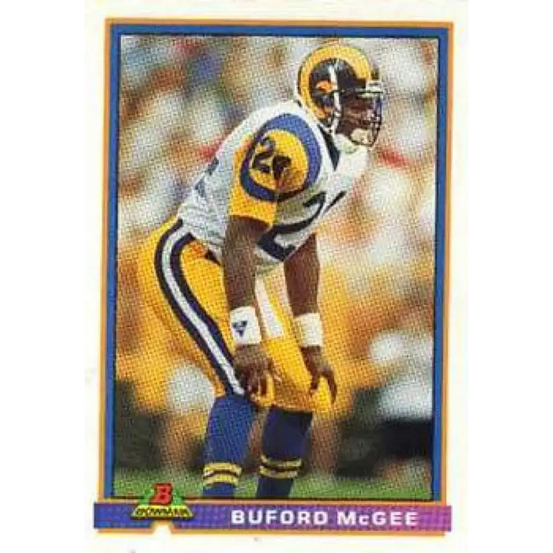 1991 Bowman #260 Buford McGee NM-MT Los Angeles Rams Football Card