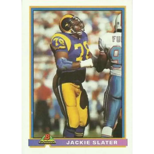 1991 Bowman #262 Jackie Slater NM-MT Los Angeles Rams Football Card