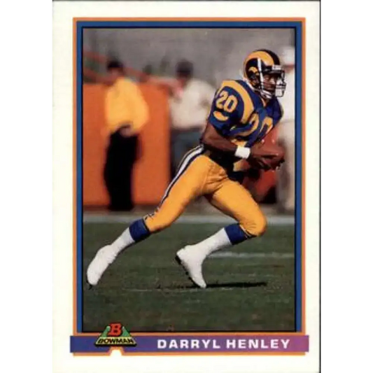 1991 Bowman #265 Darryl Henley NM-MT RC Rookie Los Angeles Rams Football Card