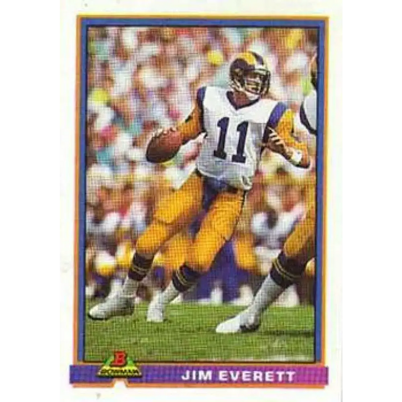 1991 Bowman #269 Jim Everett NM-MT Los Angeles Rams Football Card - Football Card Single