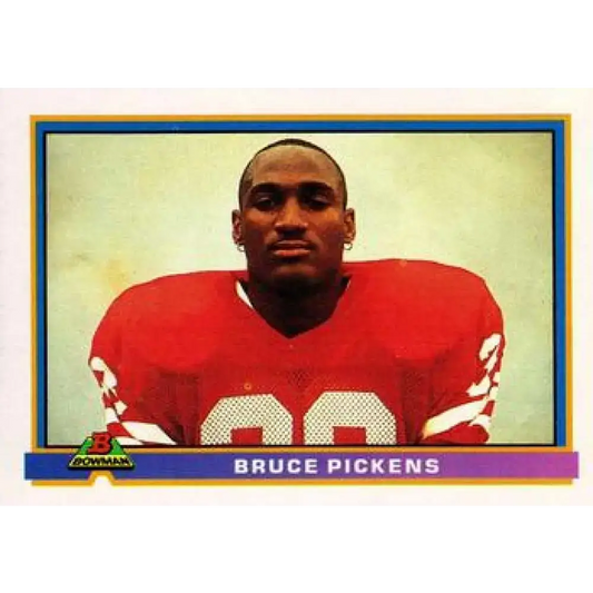 1991 Bowman #28 Bruce Pickens NM-MT RC Rookie Atlanta Falcons Football Card
