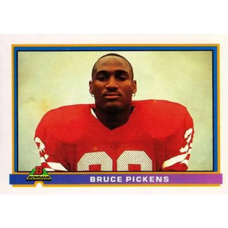 1991 Bowman #28 Bruce Pickens NM-MT RC Rookie Atlanta Falcons Football Card - Football Card Single