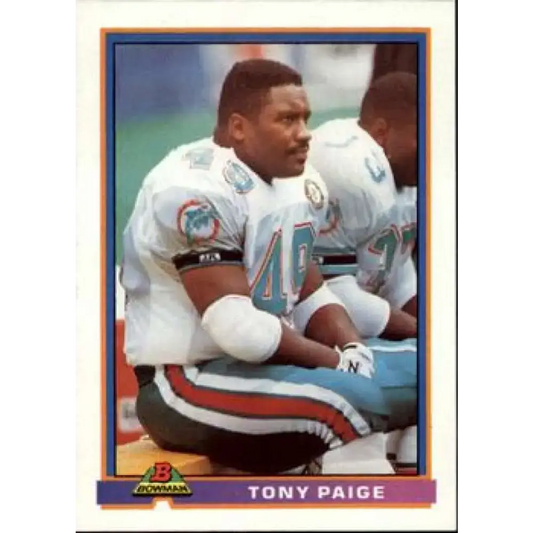 1991 Bowman #287 Tony Paige NM-MT Miami Dolphins Football Card