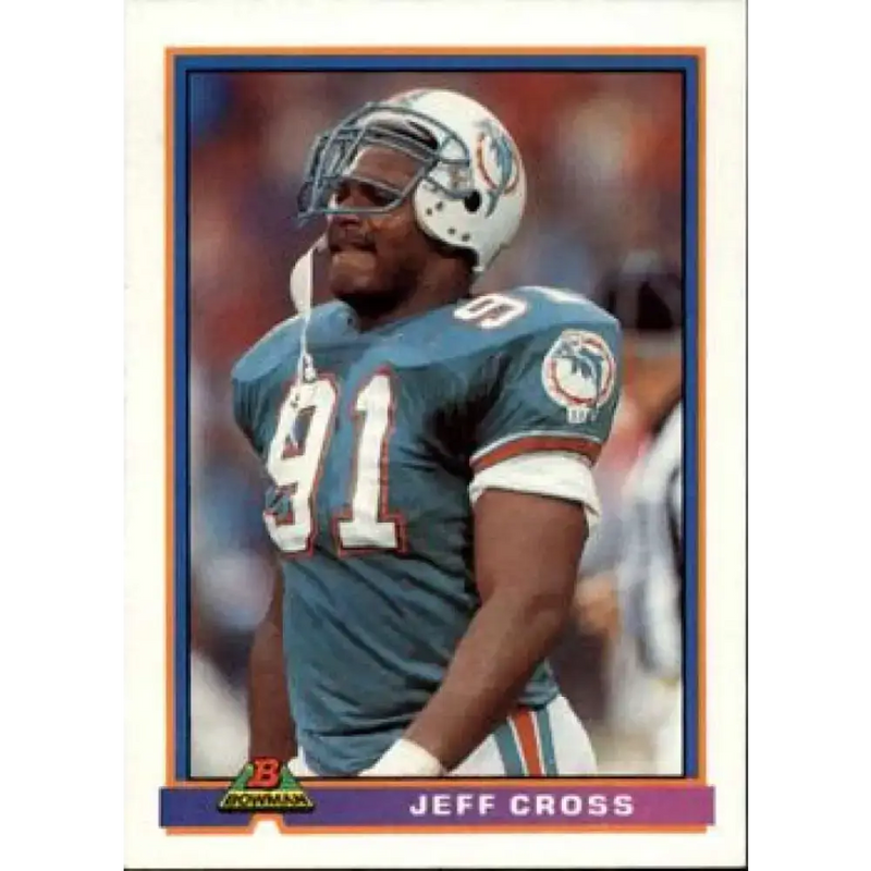 1991 Bowman #289 Jeff Cross NM-MT Miami Dolphins Football Card