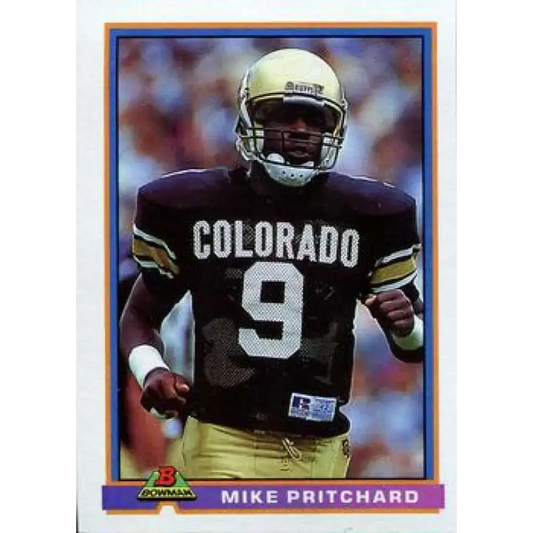 1991 Bowman #29 Mike Pritchard NM-MT RC Rookie Atlanta Falcons Football Card