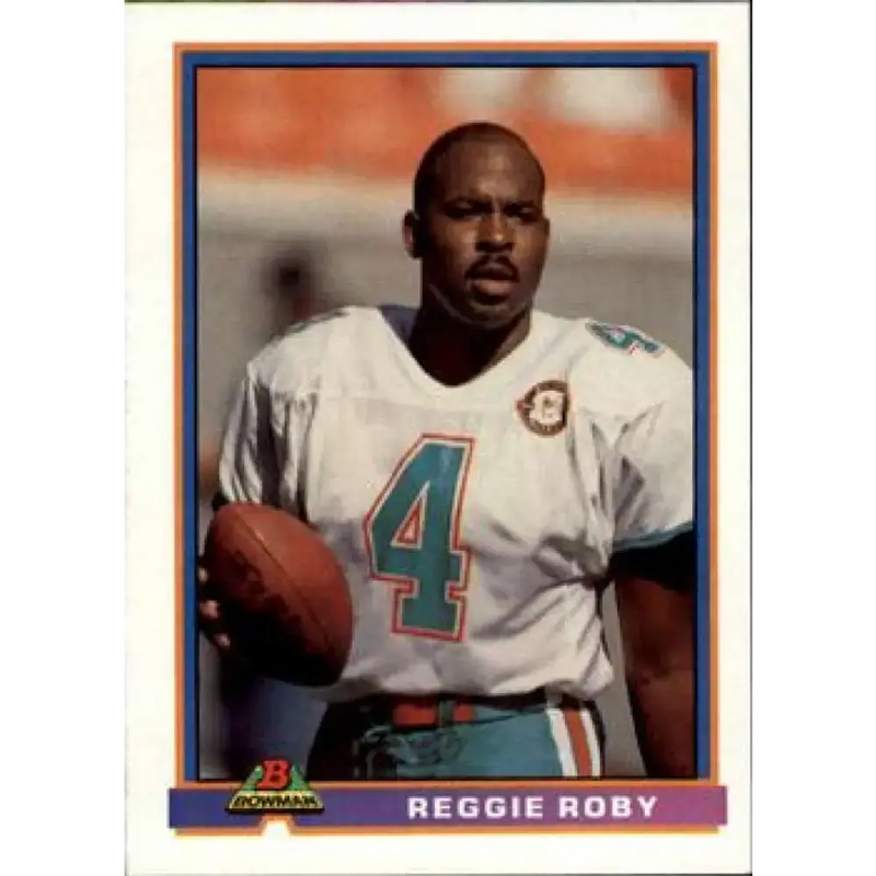 1991 Bowman #292 Reggie Roby NM-MT Miami Dolphins Football Card - Football Card Single