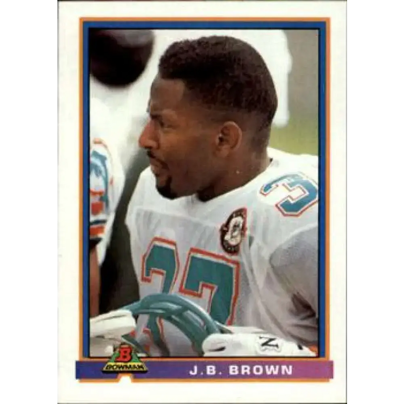 1991 Bowman #297 J.B. Brown NM-MT Miami Dolphins Football Card - Football Card Single