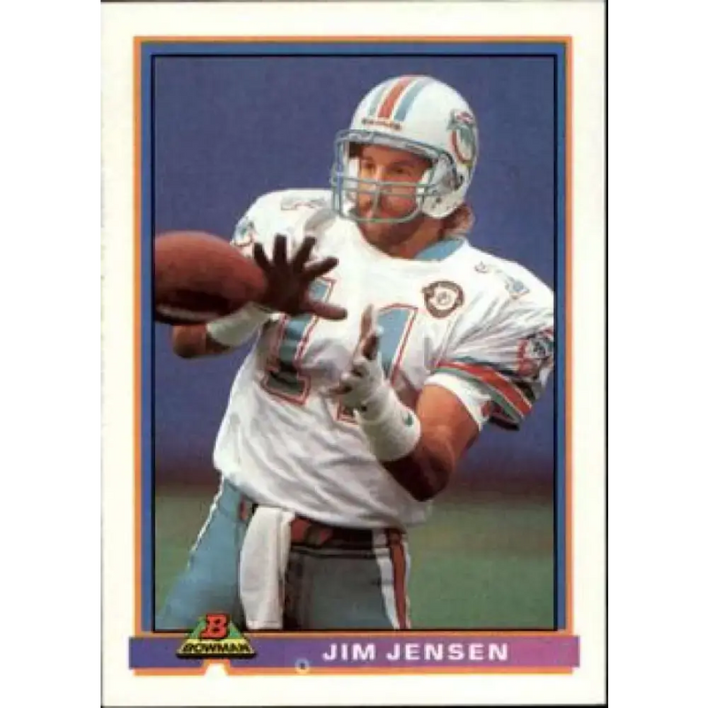 1991 Bowman #298 Jim Jensen NM-MT Miami Dolphins Football Card