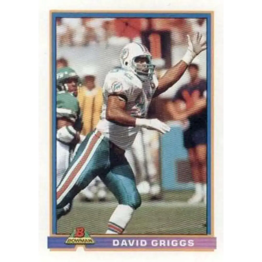 1991 Bowman #300 David Griggs NM-MT Miami Dolphins Football Card