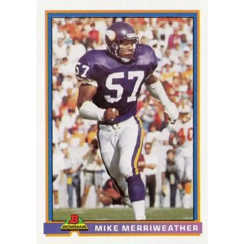 1991 Bowman #307 Audray McMillian NM-MT RC Rookie Minnesota Vikings Football Card - Football Card Single
