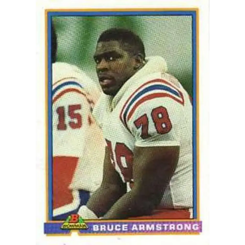 1991 Bowman #322 Bruce Armstrong NM-MT New England Patriots Football Card - Football Card Single