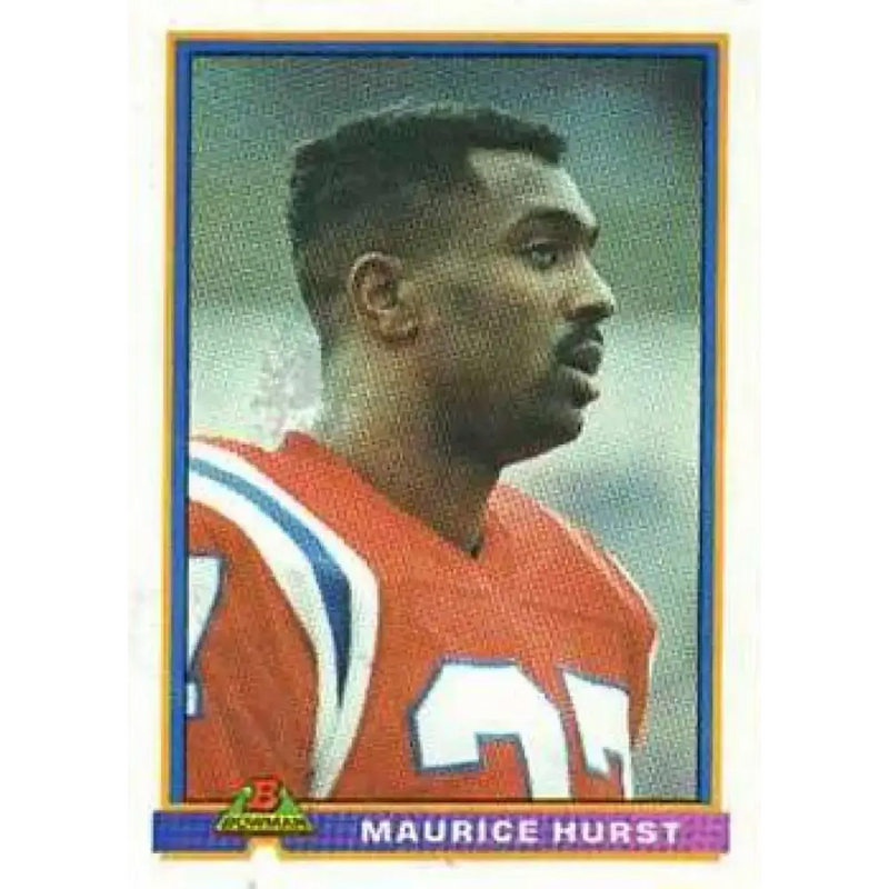 1991 Bowman #323 Maurice Hurst NM-MT New England Patriots Football Card - Football Card Single
