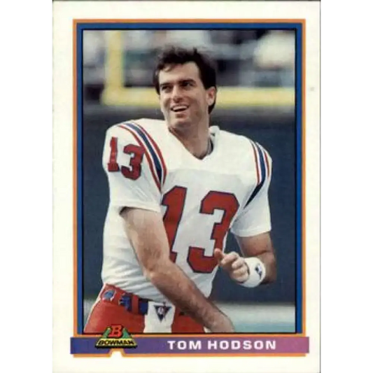 1991 Bowman #334 Tommy Hodson NM-MT New England Patriots Football Card