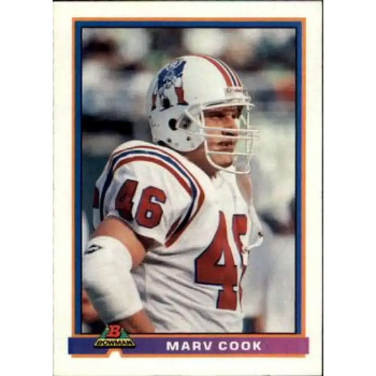 1991 Bowman #336 Marv Cook NM-MT New England Patriots Football Card