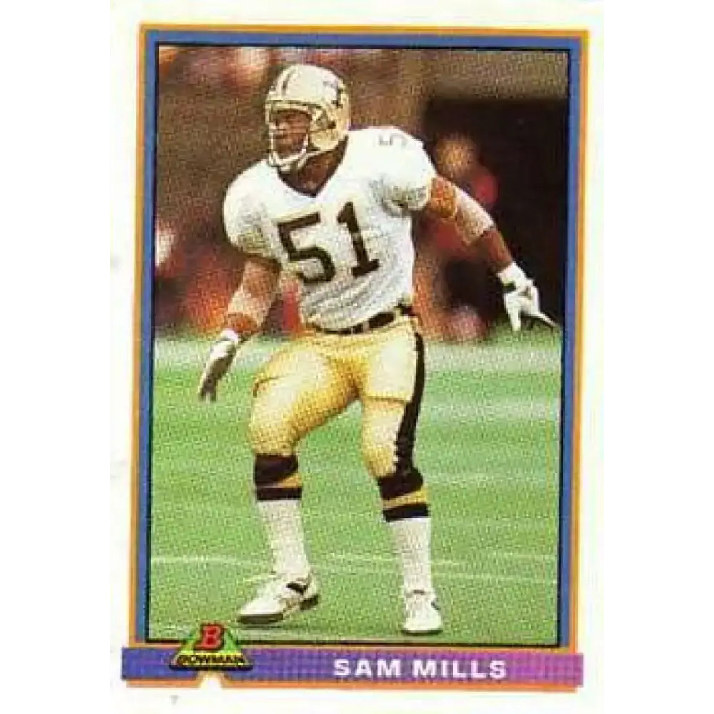 1991 Bowman #339 Sam Mills NM-MT New Orleans Saints Football Card - Football Card Single
