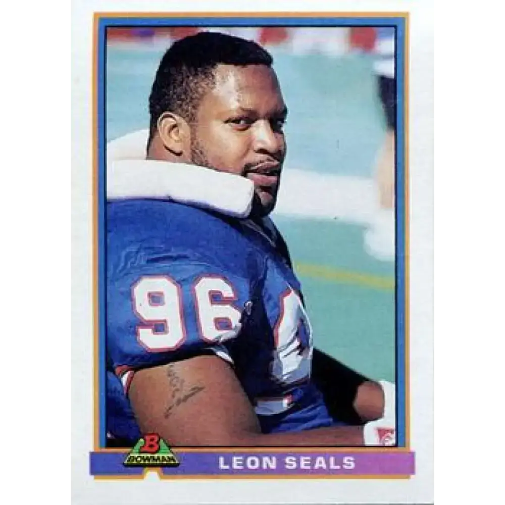 1991 Bowman #34 Leon Seals NM-MT Buffalo Bills Football Card - Football Card Single