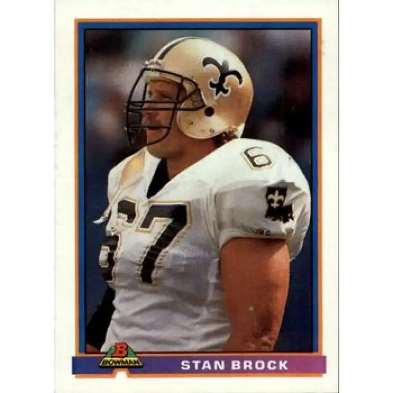 1991 Bowman #341 Stan Brock NM-MT New Orleans Saints Football Card - Football Card Single