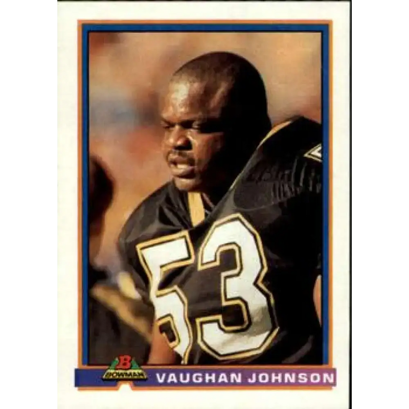 1991 Bowman #344 Vaughan Johnson NM-MT New Orleans Saints Football Card - Football Card Single